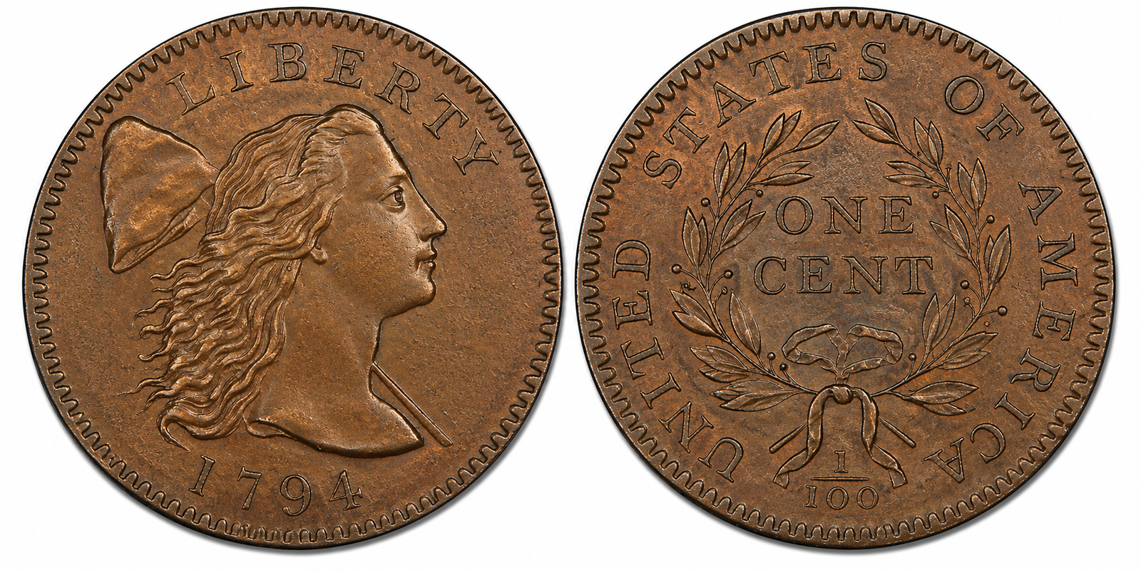 1793–1796: Liberty Cap Large Cent