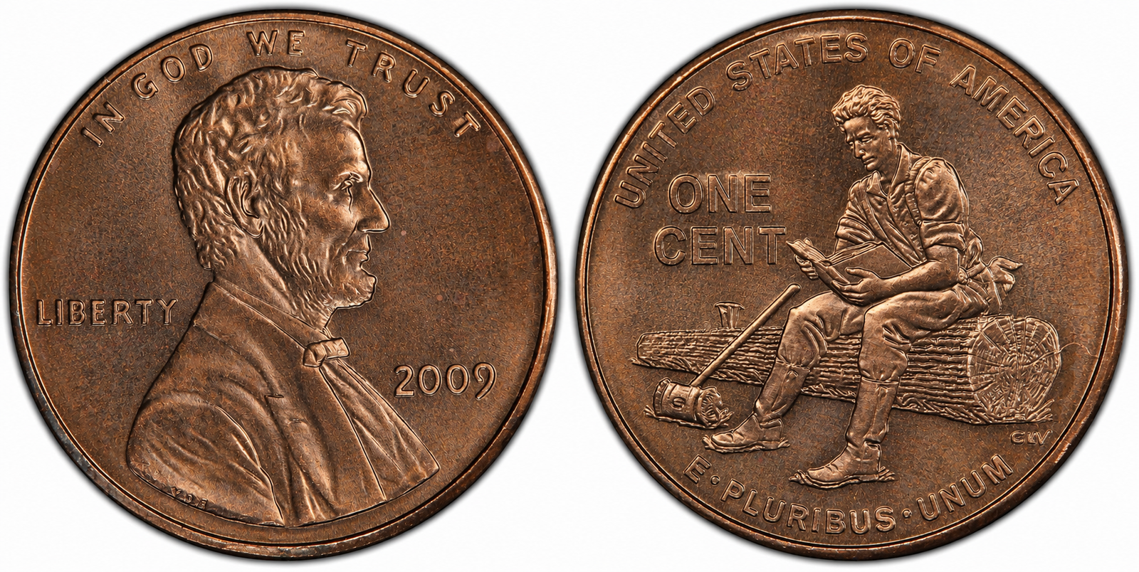 2009 Lincoln Bicentennial Formative Years Cent obverse and reverse