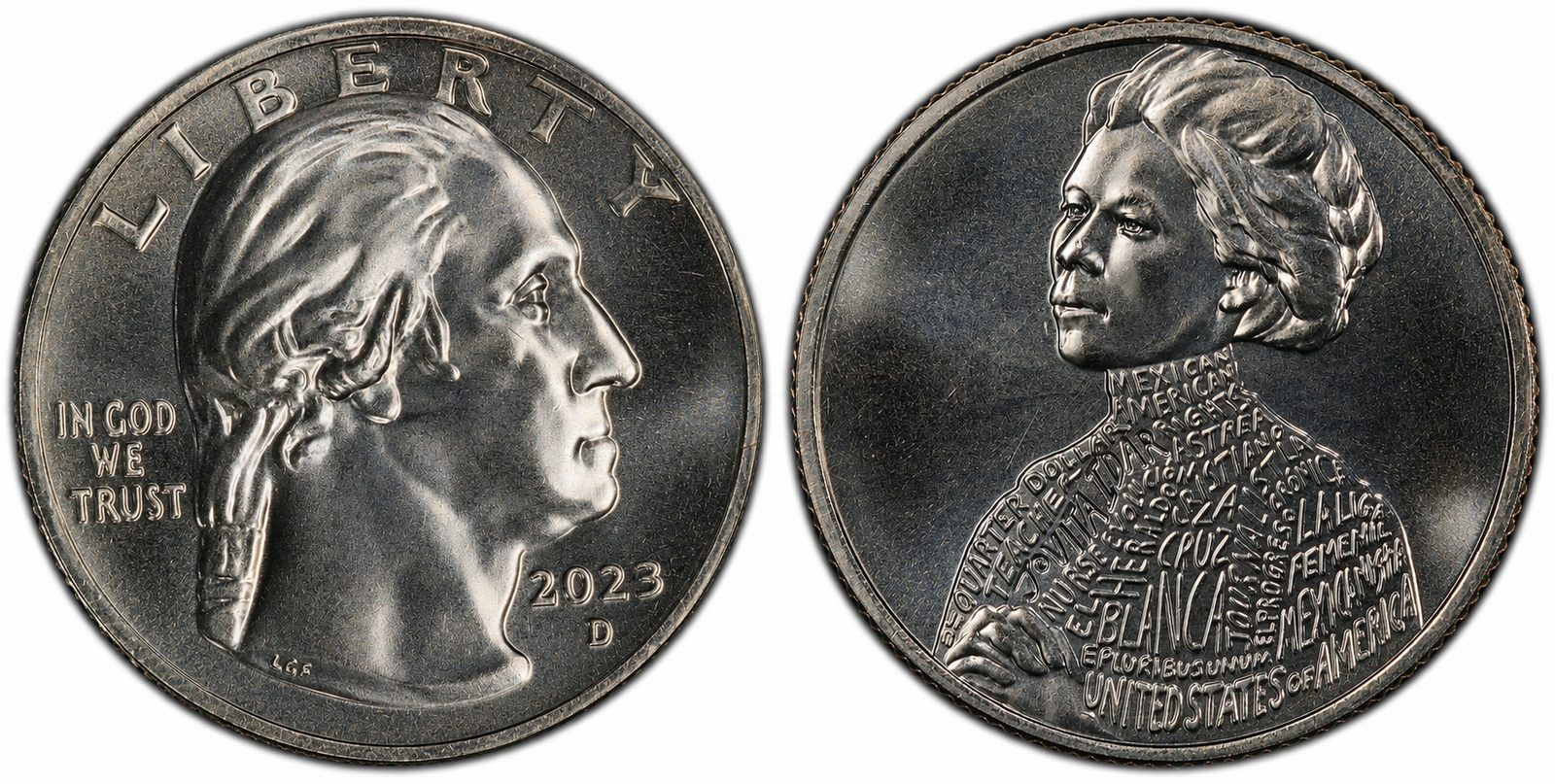 2022-2025 American Women Quarter obverse and reverse reference image