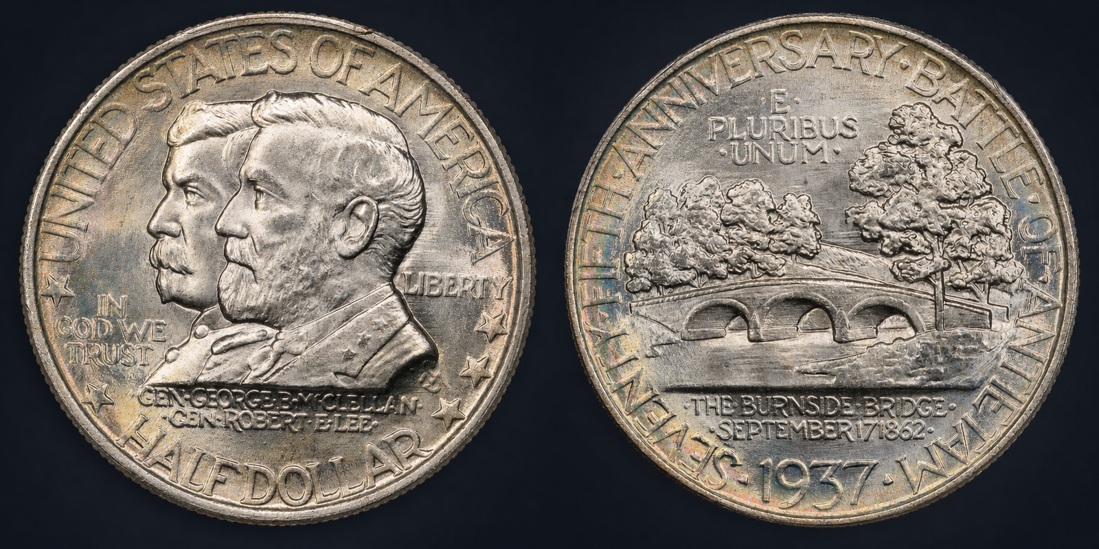 1937 Battle of Antietam 75th Anniversary Half Dollar