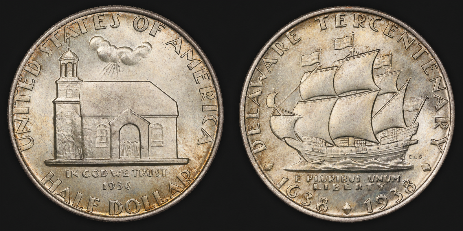 1936 Delaware Tercentenary Half Dollar