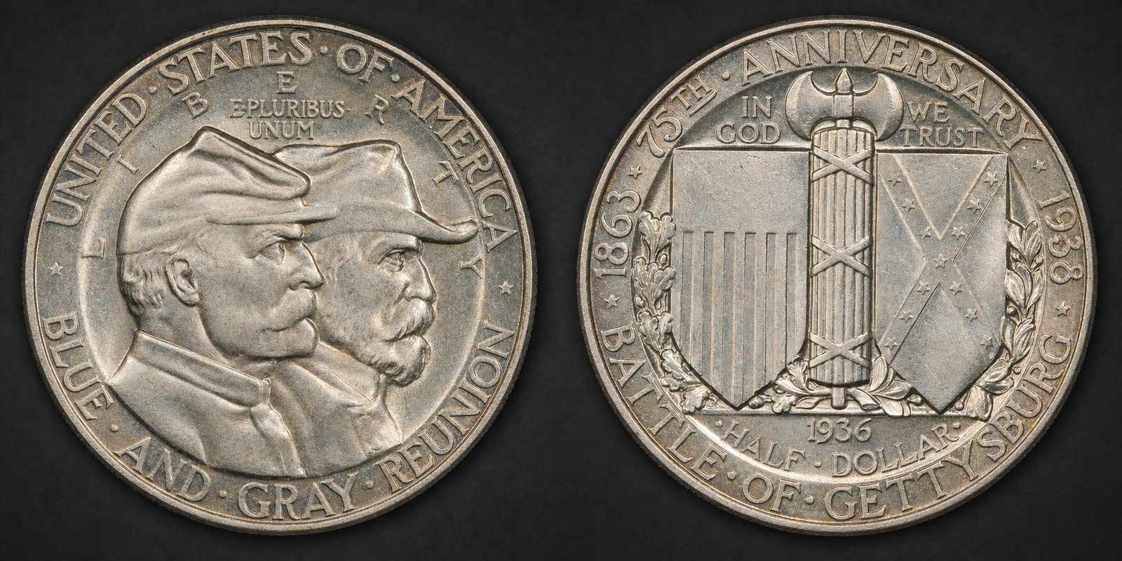 1936 Gettysburg 75th Anniversary Half Dollar
