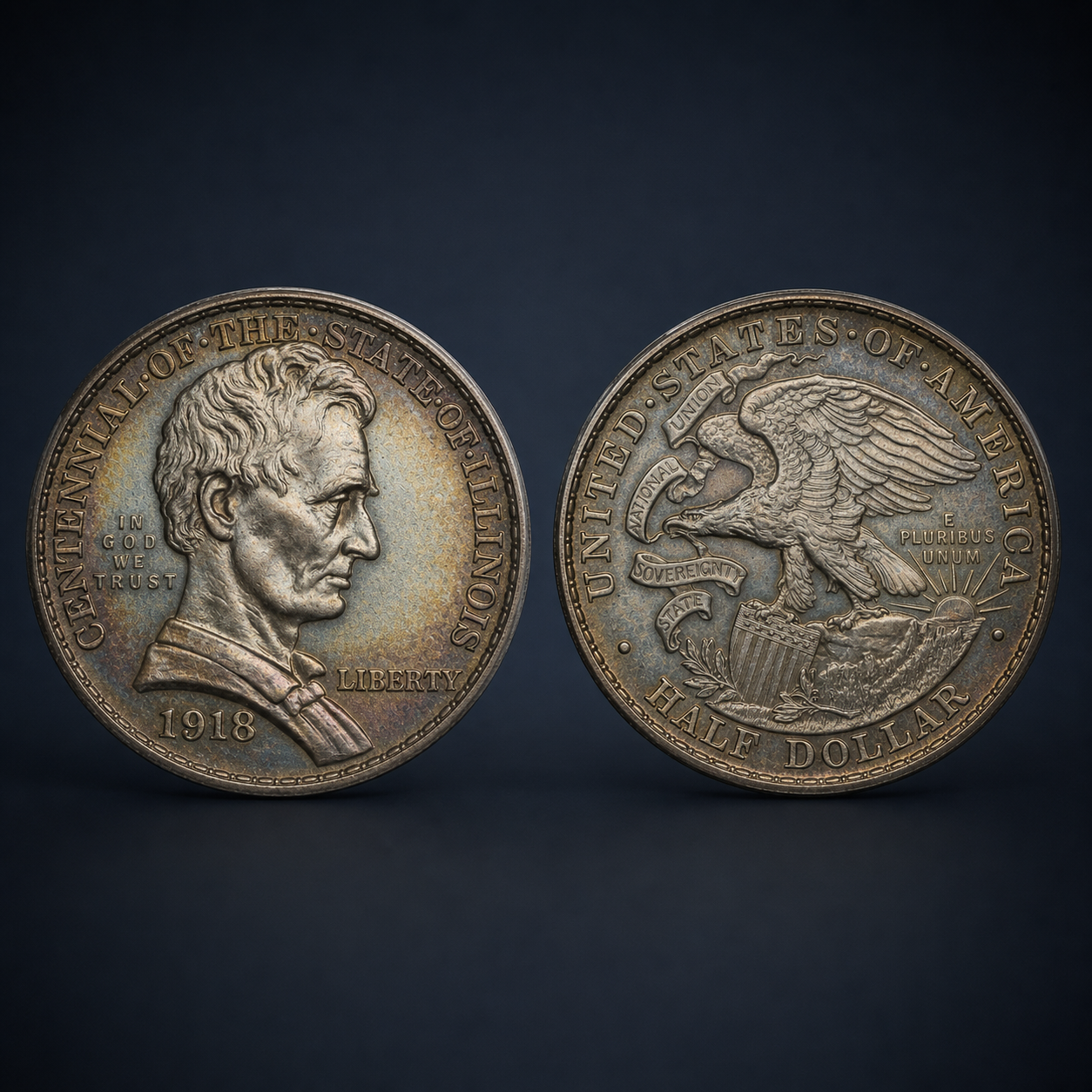 1918 Illinois Centennial (Lincoln) Half Dollar