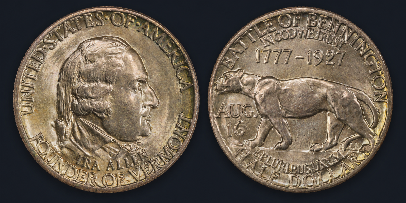 1927 Vermont Sesquicentennial Half Dollar