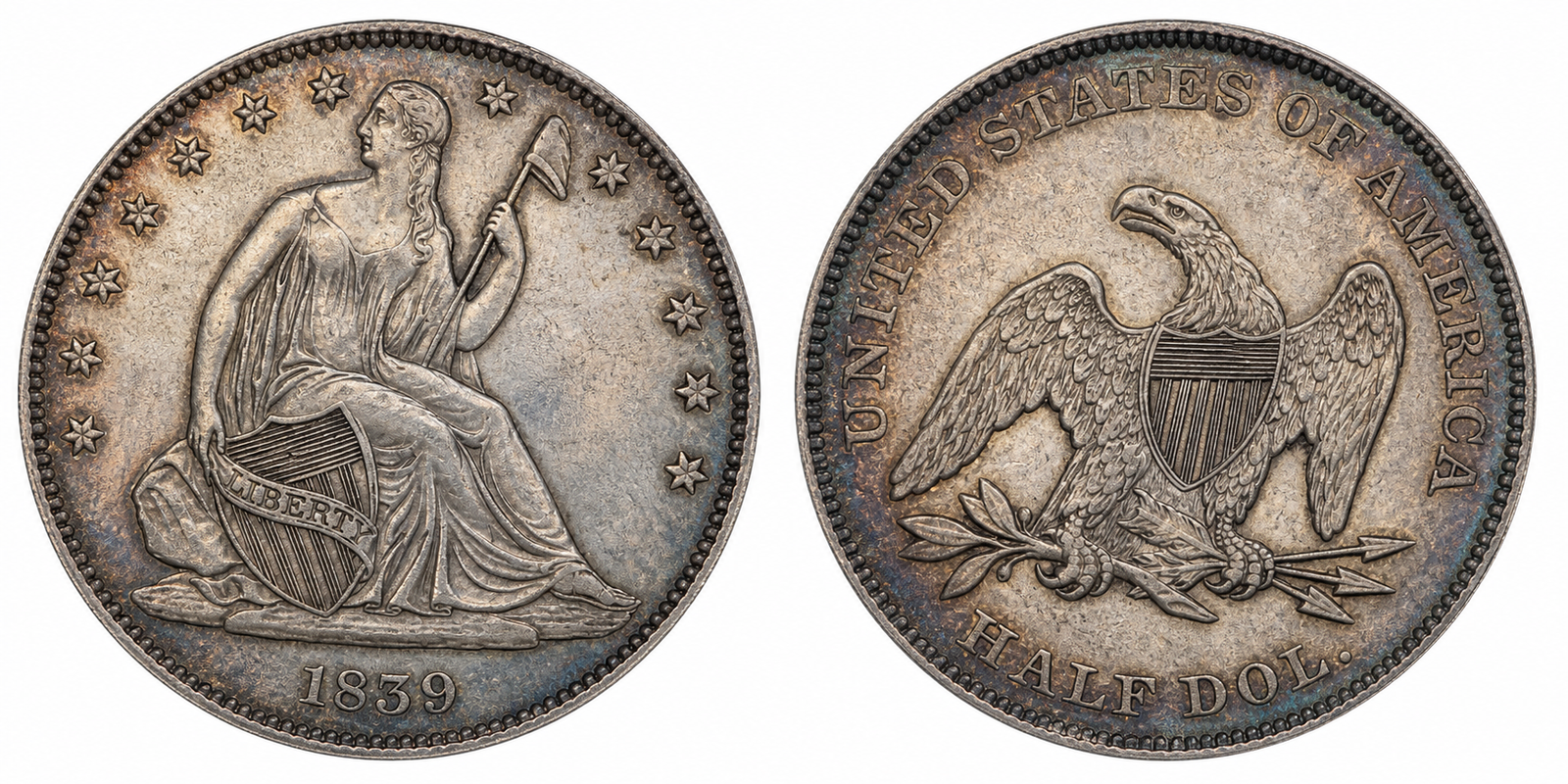 1839–1853: Liberty Seated Half Dollar (Variety 1: No Motto) image