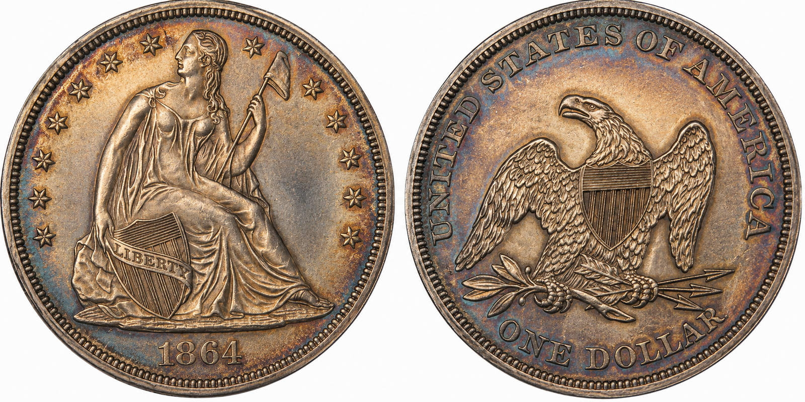 1840–1865: Liberty Seated Silver Dollar (Variety 1: No Motto)