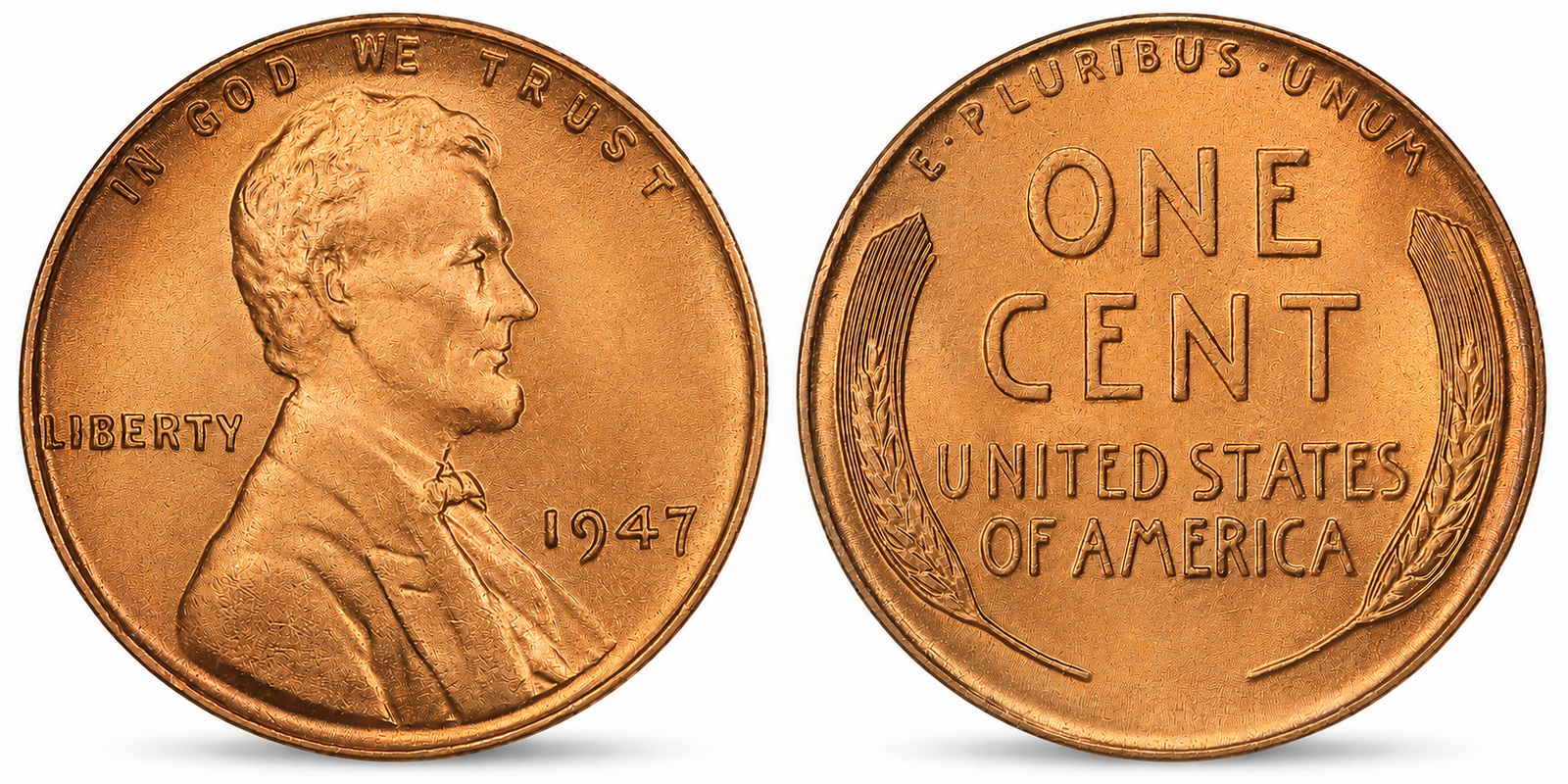 1944–1958: Lincoln Wheat Cent (Standard Bronze Composition Resumed)