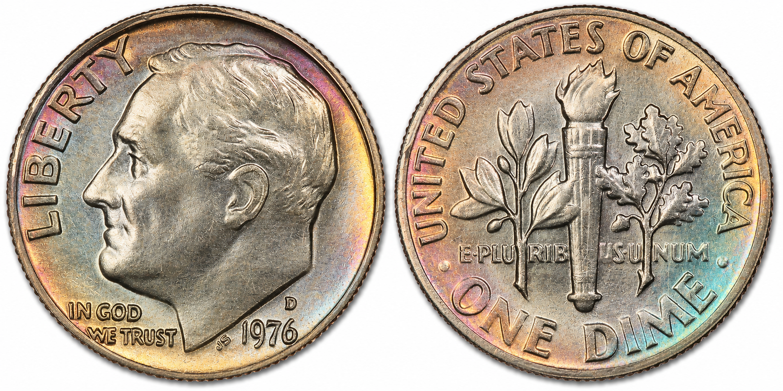 1965–2000: Roosevelt Dime (Copper-Nickel Clad)