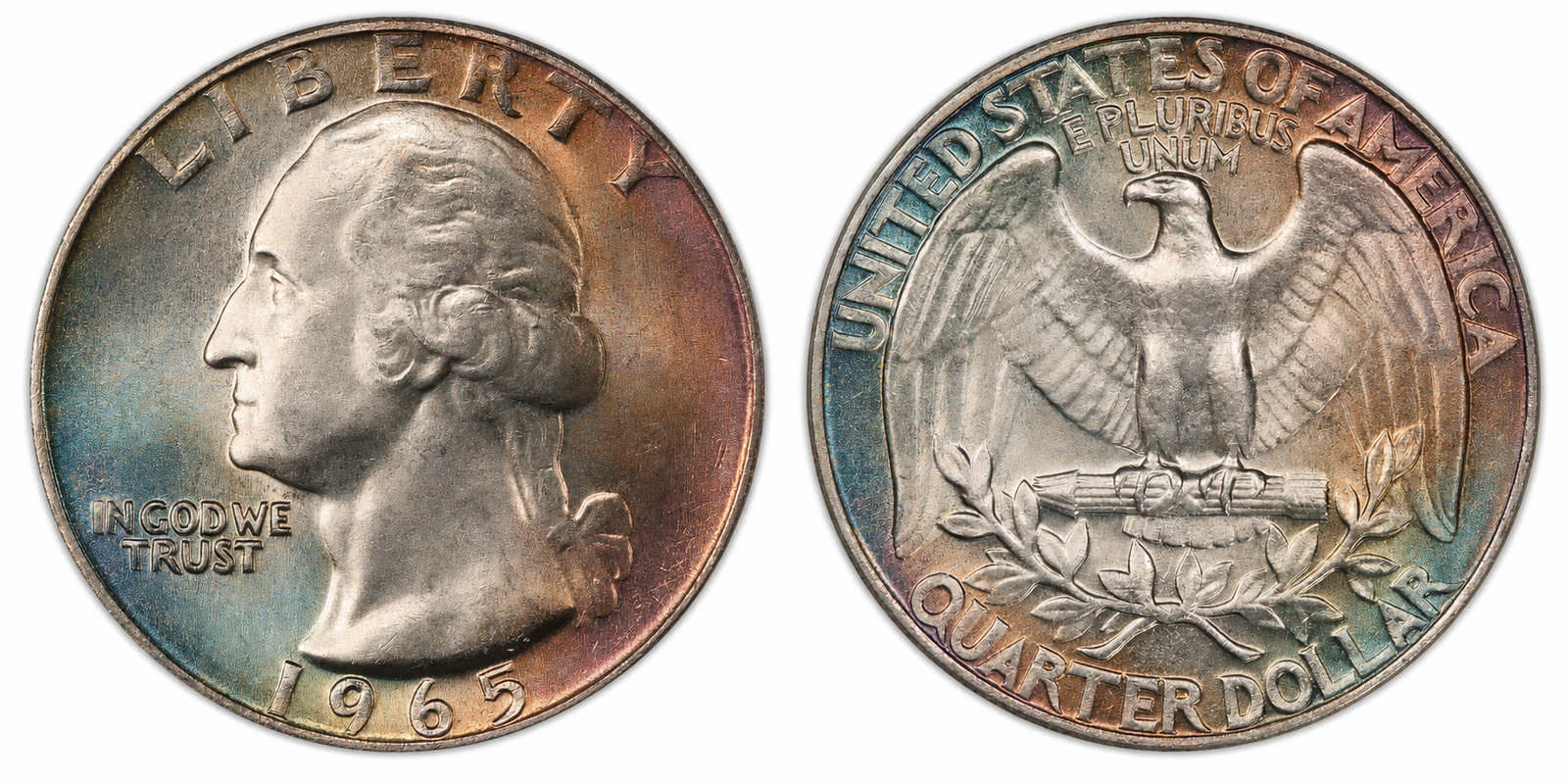 1965–1998: Washington Quarter (Copper-Nickel Clad)
