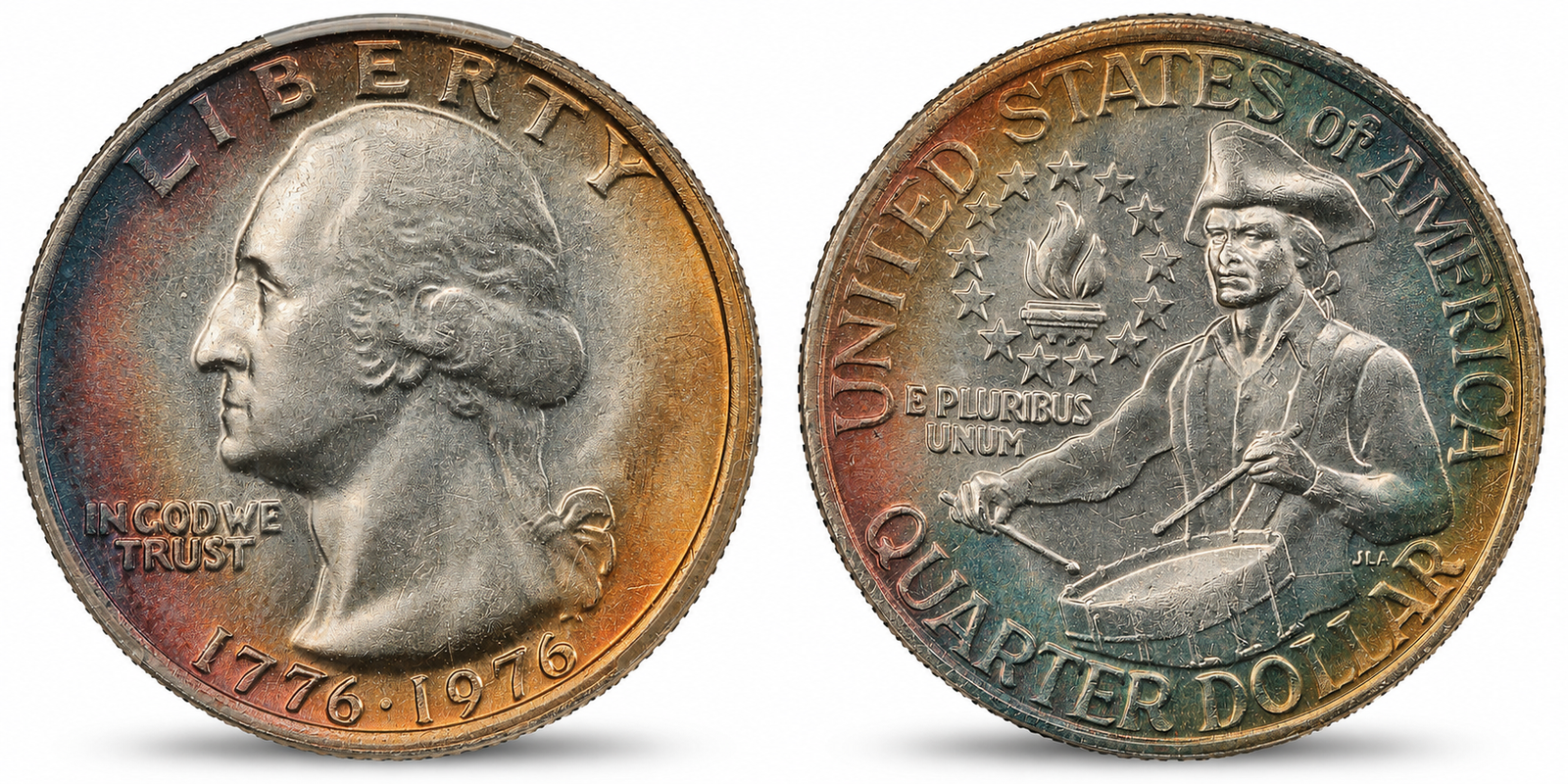 1776–1976: Washington Quarter (Dual-Dated Bicentennial Colonial Drummer Reverse)