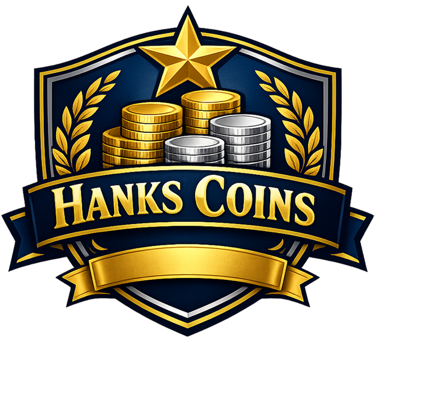 Hanks Coins coin reference logo